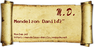 Mendelzon Daniló névjegykártya